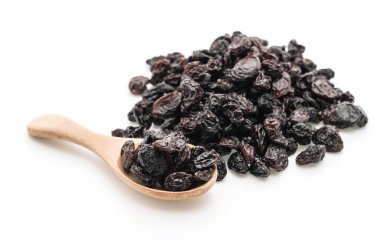 Beyaz üzerine siyah kuru üzüm