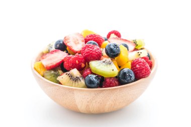 karışık taze meyve (çilek, ahududu, yaban mersini, kivi, mang
