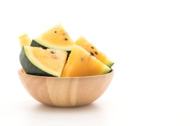 beyaz üzerine taze sarı karpuz 