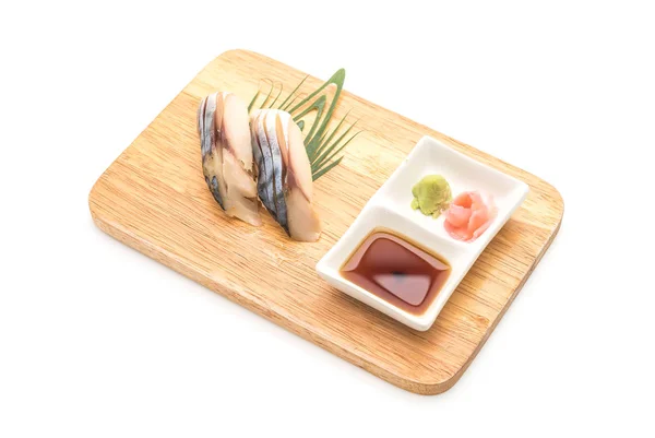 Saba nigiri sushi - japán élelmiszer-stílusban — Stock Fotó