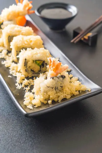 Tempura crevettes sushi rouleau — Photo