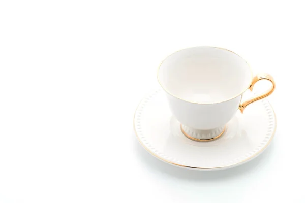 Luksusowy kawy kubek na białym — Zdjęcie stockowe