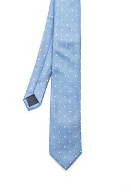 Beyaz güzel mavi kravat