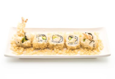 tempura karides suşi roll - Japon gıda tarzı
