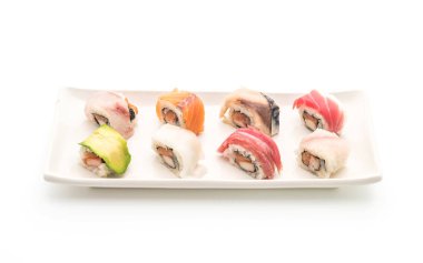 karışık suşi roll - Japon gıda tarzı
