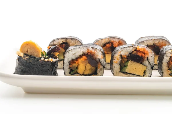 Roll Sushi - styl Japoński żywności — Zdjęcie stockowe
