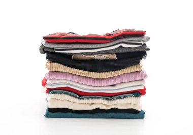 giyim üzerine beyaz yığınları 