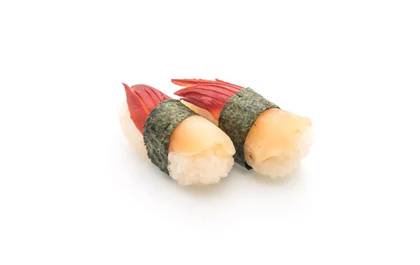 Stimpson surf midye (hokkigai) nigiri suşi - Japon yemekleri s — Stok fotoğraf