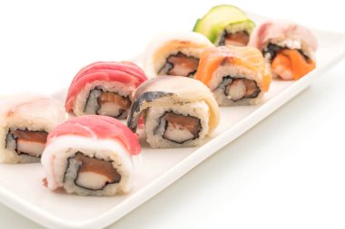 karışık suşi roll - Japon gıda tarzı