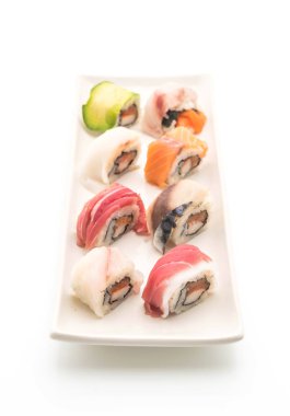 karışık suşi roll - Japon gıda tarzı