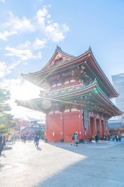 Bölgenin her Asakusa Sensoji Tapınağı içinde güzel mimari 