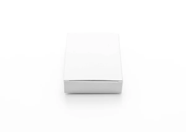 Caixa de papel branco — Fotografia de Stock