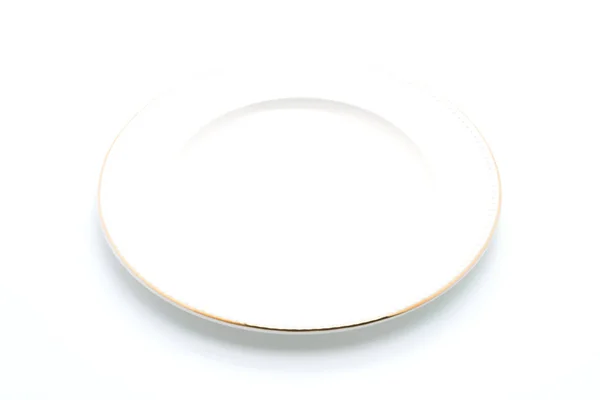 Белая тарелка на белом — стоковое фото
