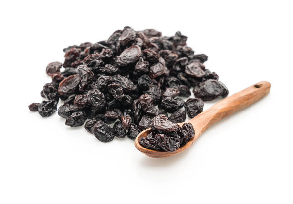 black raisins on white