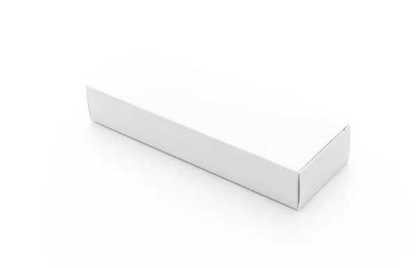 Beyaz kağıt kutusu — Stok fotoğraf