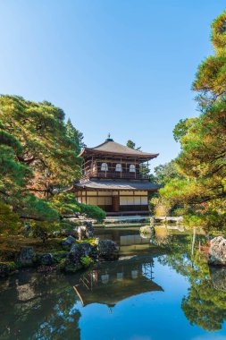 Gümüş Pavilion Ginkakuji Tapınağı'nda güzel mimari