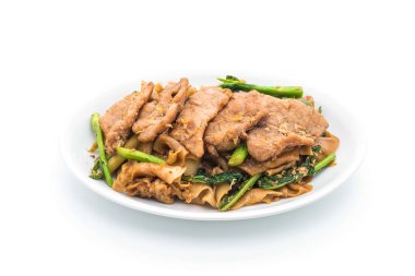 soya sosu ve domuz kızarmış noodle 