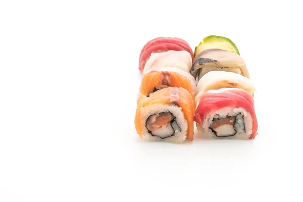 Mieszane sushi roll - styl Japoński żywności — Zdjęcie stockowe