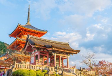 Kiyomizu-dera Tapınağı güzel mimari Kyoto,.
