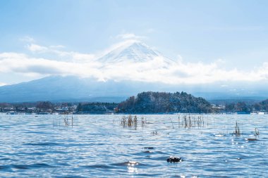 Dağ Fuji San Kawaguchiko Gölü.