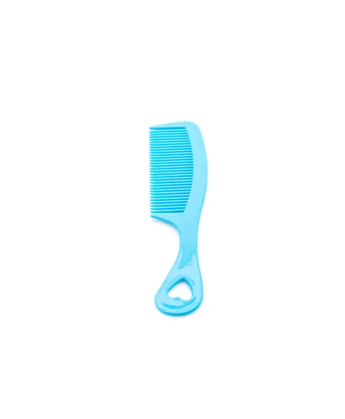 Blue comb on white — Stock Photo, Image