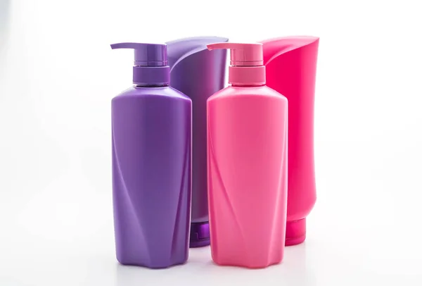 Flaska med schampo eller hår balsam — Stockfoto