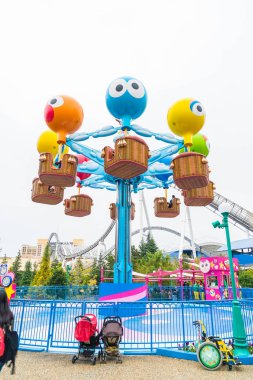 Osaka, Japonya - 21 Kasım 2016: temel tema park konumlar 