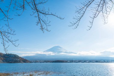 Dağ Fuji San Kawaguchiko Gölü.