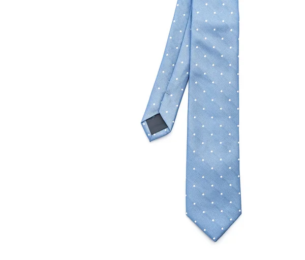 Belle cravate bleue sur blanc — Photo
