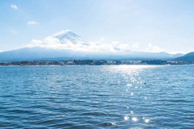 Dağ Fuji San Kawaguchiko Gölü.