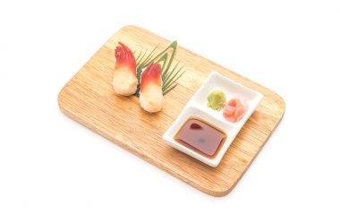 Stimpson surf midye (hokkigai) nigiri suşi - Japon yemekleri s