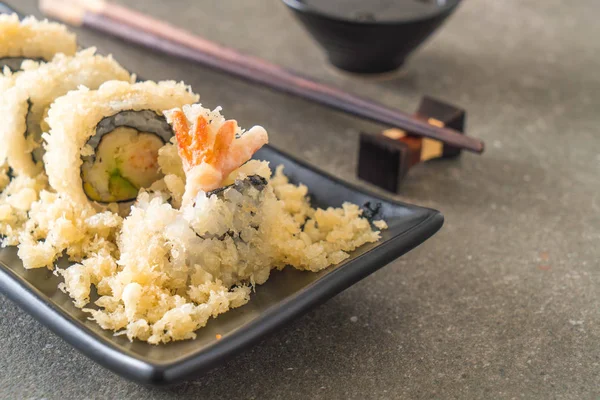 Tempura crevettes sushi rouleau — Photo