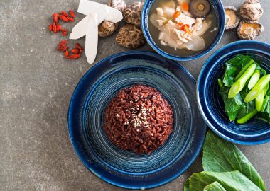 tavuk ve ot çorbası, Çince lahana berry pirinç