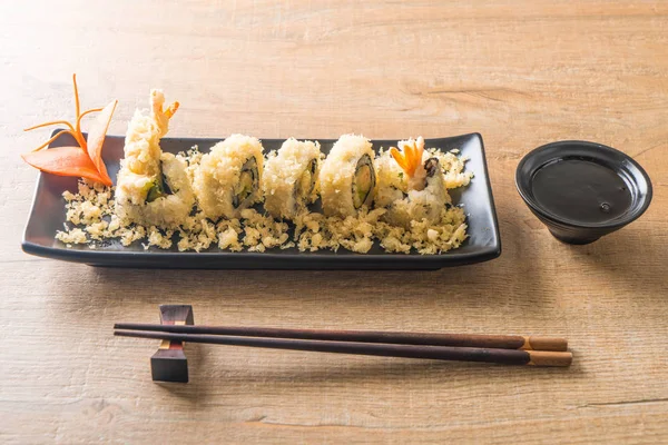 Tempura karides suşi roll — Stok fotoğraf