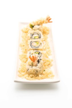 tempura karides suşi roll - Japon gıda tarzı