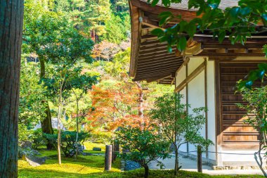 Gümüş Pavilion Ginkakuji Tapınağı'nda güzel mimari