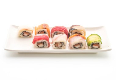 karışık suşi roll - Japon gıda tarzı
