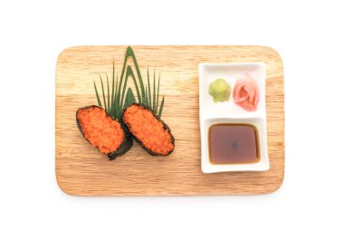 yumurta karides nigiri suşi - Japon gıda tarzı