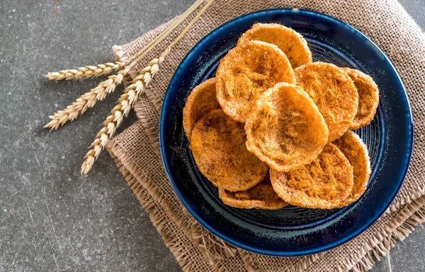 kurutulmuş rendelenmiş domuz etinin pirinç kraker