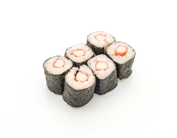 Krabba stick maki sushi-japansk mat stil — Stockfoto