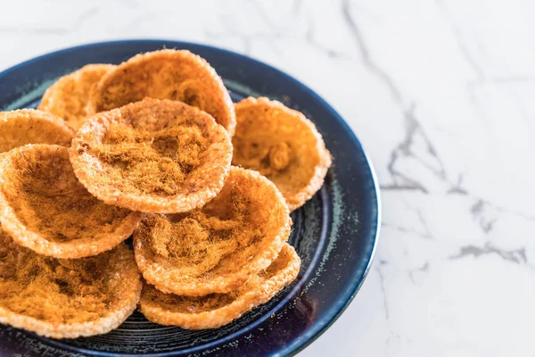 kurutulmuş rendelenmiş domuz etinin pirinç kraker