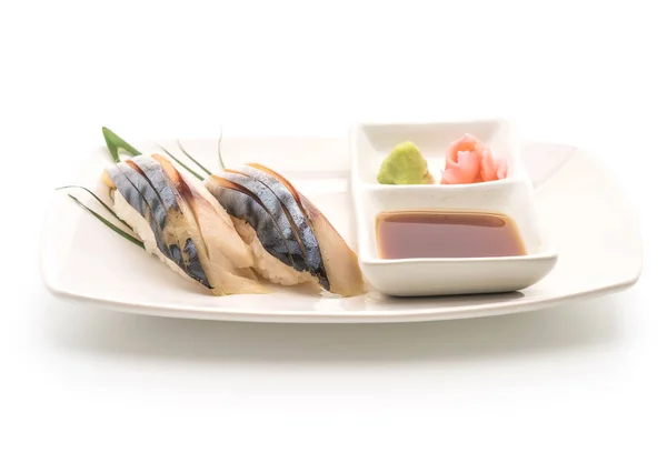 Saba nigiri sushi - stile giapponese — Foto Stock