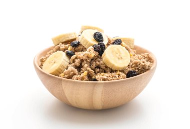 muz, Kuru üzüm ve sütle kahvaltıda granola