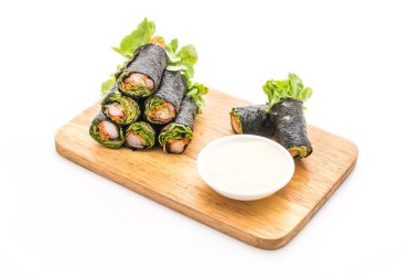 Yosun Salata rulo Yengeç sopa ile