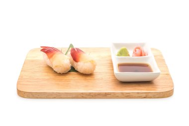 Stimpson surf midye (hokkigai) nigiri suşi - Japon yemekleri s