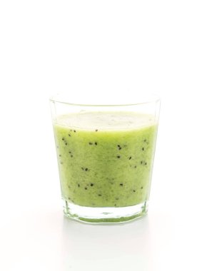 kiwi smoothie beyaz arkaplanda
