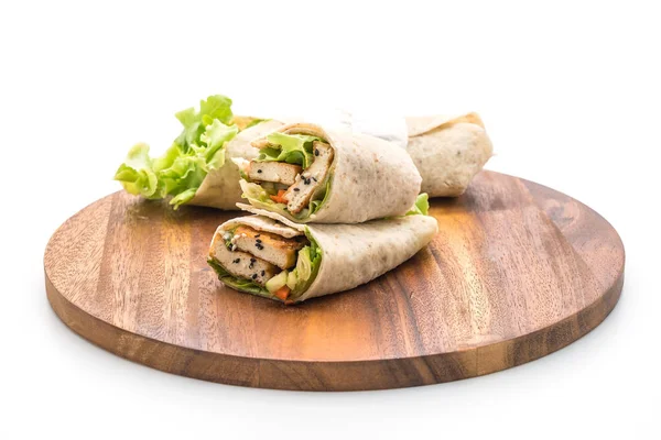 Tofu wrap salad roll — Stock Photo, Image