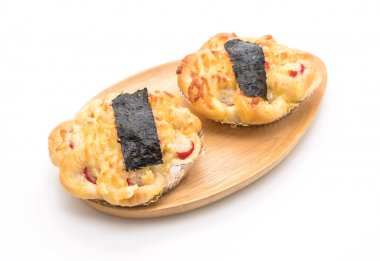 Deniz yosunu ve yengeç ile ekmek sopa