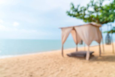 Sahilde güzel pavilion bulanıklık