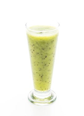 kiwi smoothie beyaz arkaplanda